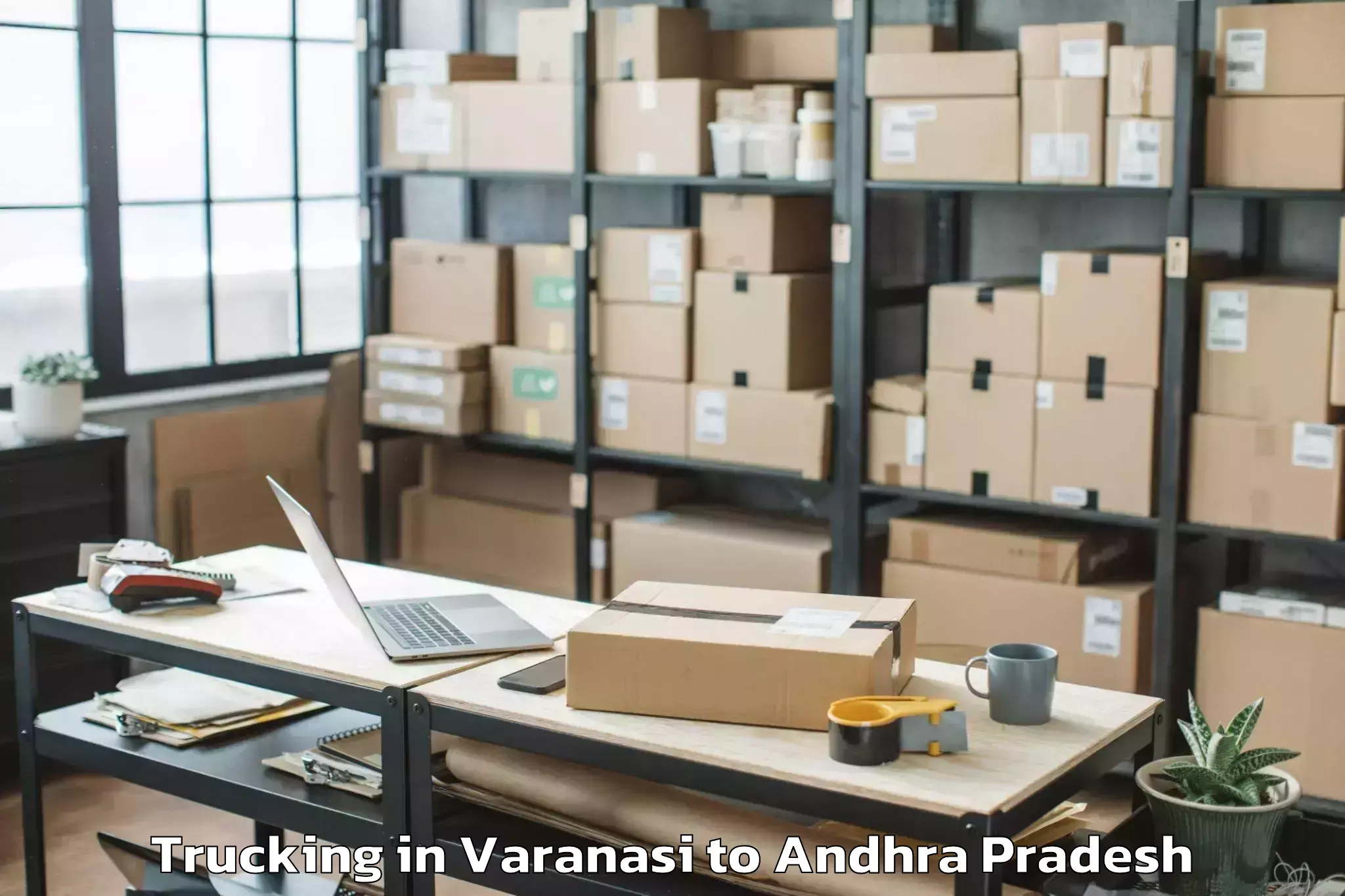 Professional Varanasi to Peddaraveedu Trucking